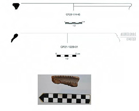 Borde tipo Corredoira y Borneiro B de la fase prehistórica del Castelo de Portomeiro (Carneiro Alonso 2021a, p. 76; Carneiro Alonso 2021b, p. 55).