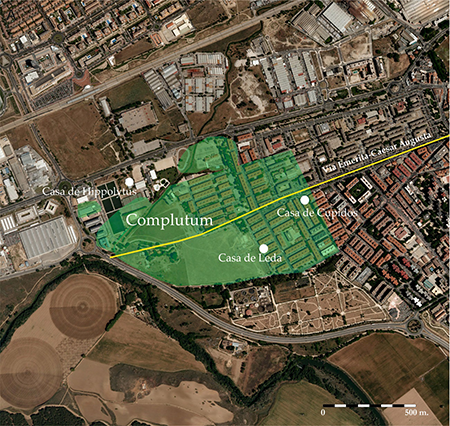 Área del núcleo urbano altoimperial de Complutum (imagen Manuel Castro-Priego).